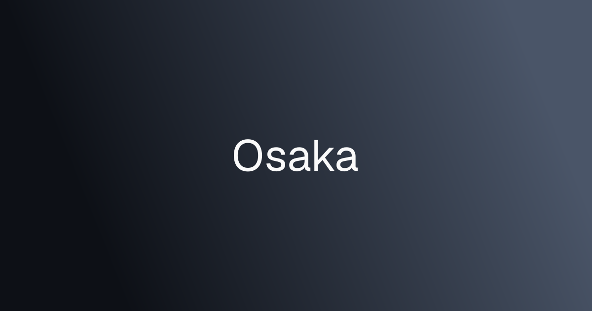 Osaka Japanese Restaurant cover